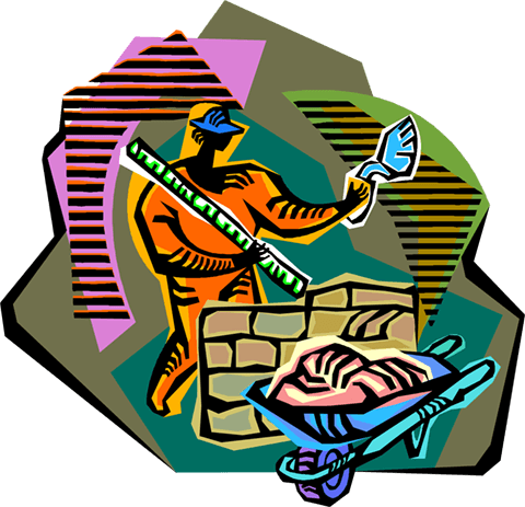 Trabajador De La Construcción La Construcción De Un - Construction (480x463), Png Download