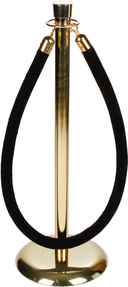 Rental, Stanchion, Black, Velvet, Rope, Partition, - Brass (980x980), Png Download