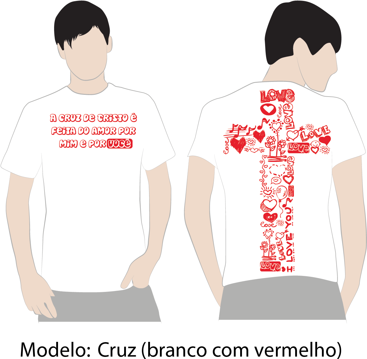 A Cruz De Cristo É Feita Do Amor Por Mim E Por Você - T Shirt (1287x1206), Png Download