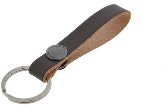 Loop Style Leather Keychain Llp01-brown/natural - Belt (651x448), Png Download
