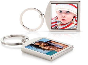 Your Photo Pops From Both Sides Of This Polished Nickel-plated - Dual Sided Keychain Walgreens (412x380), Png Download
