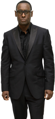 Homeland's David Harewood On Being Surprise-british - Black Grey Check Suit (330x412), Png Download