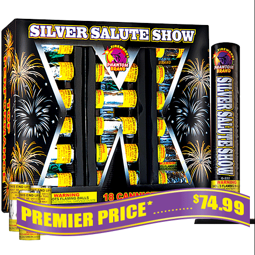 Silver Salute Reloadable Fireworks Mortars - Fireworks (500x500), Png Download