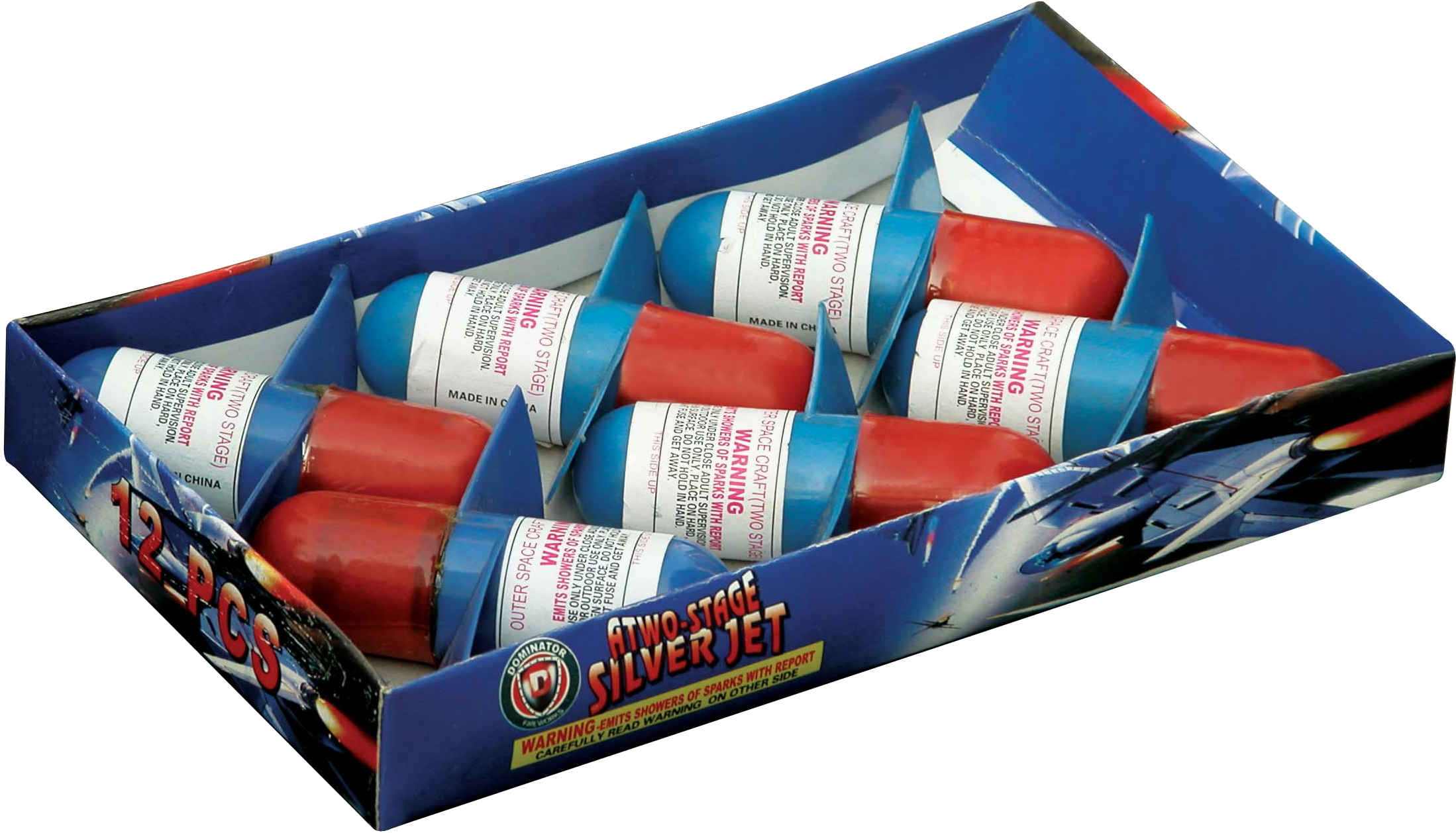 Silver Jet 6 Pack - Fireworks (2230x1302), Png Download