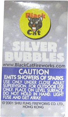 Silver Bubbles - Black Cat Fireworks (565x603), Png Download