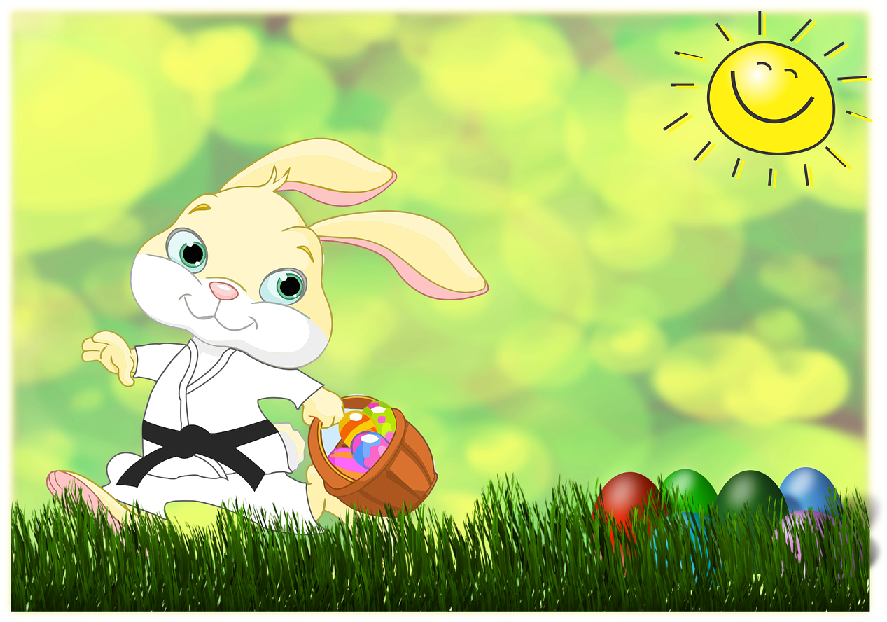 Easter,easter Bunny,happy Easter,free Vector Graphics,free (1280x889), Png Download