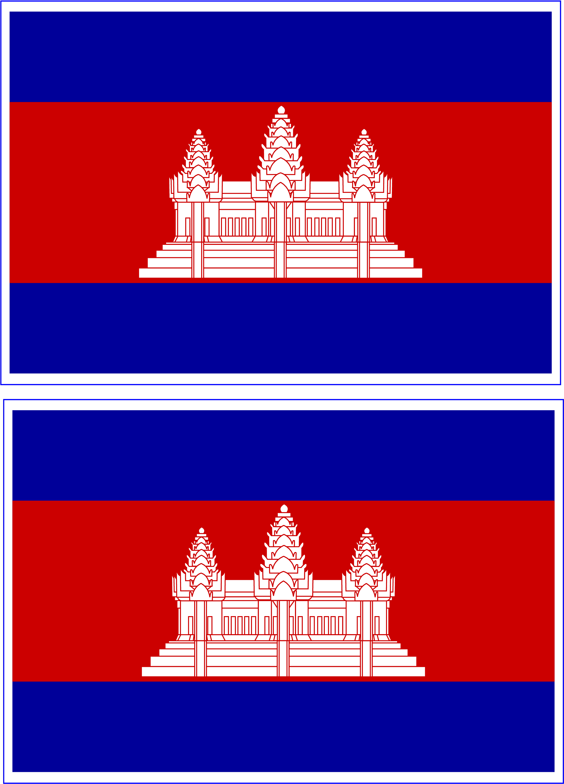 Printable World Flags - Flag Of Cambodia To Printable (2480x3508), Png Download