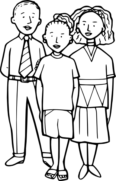 Child Outline Clipart Png (384x599), Png Download