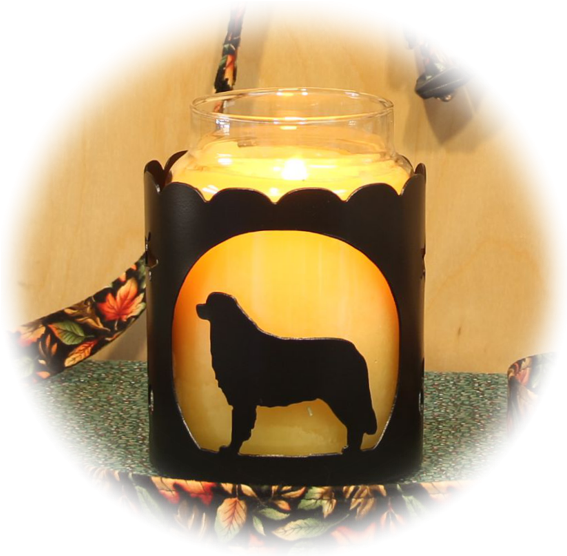 Bernese Mountain Dog Breed Jar Candle Holder - Silhouette (576x565), Png Download