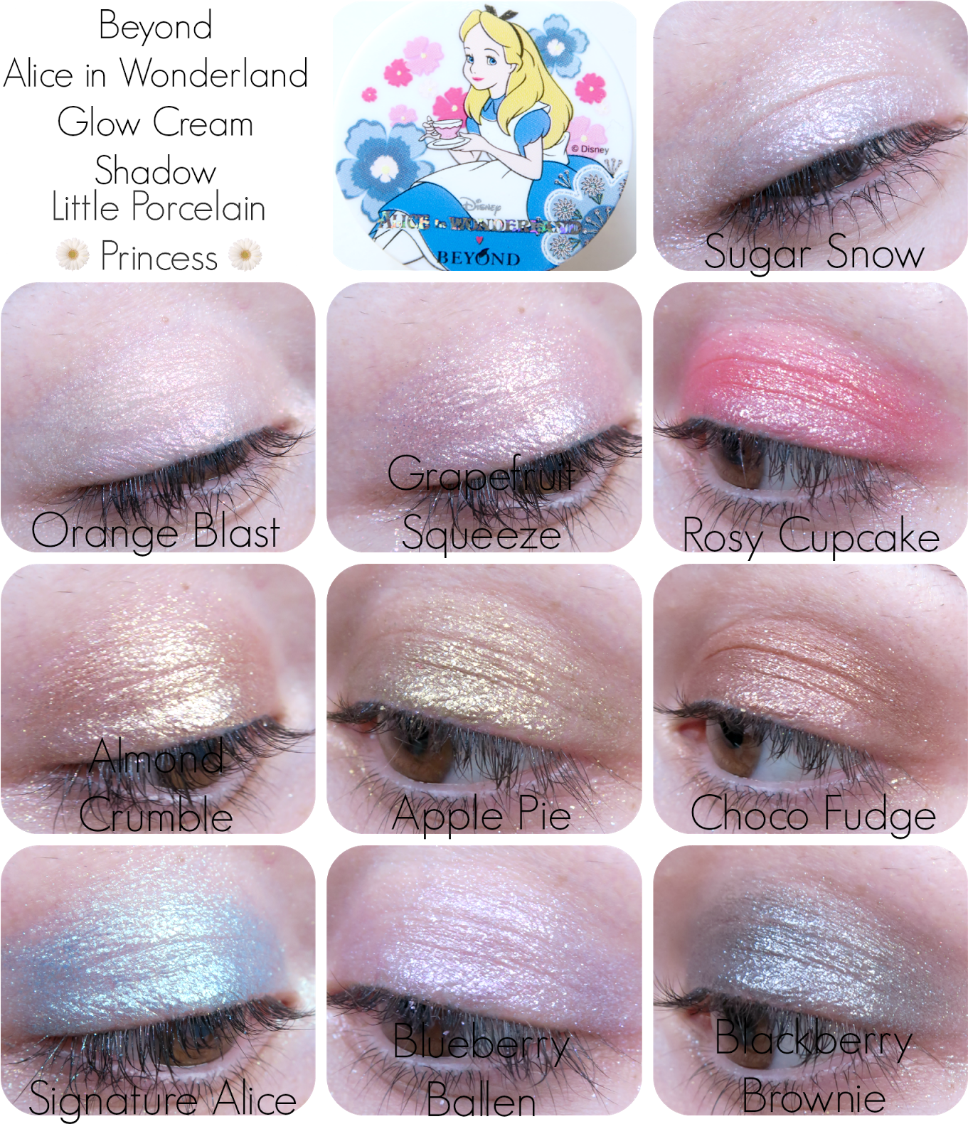 Here Are All Of The Shadows Together, You Can Clearly - [beyond] Alice In Glow Cream Shadow 3g (#9 Blueberry (1392x1600), Png Download