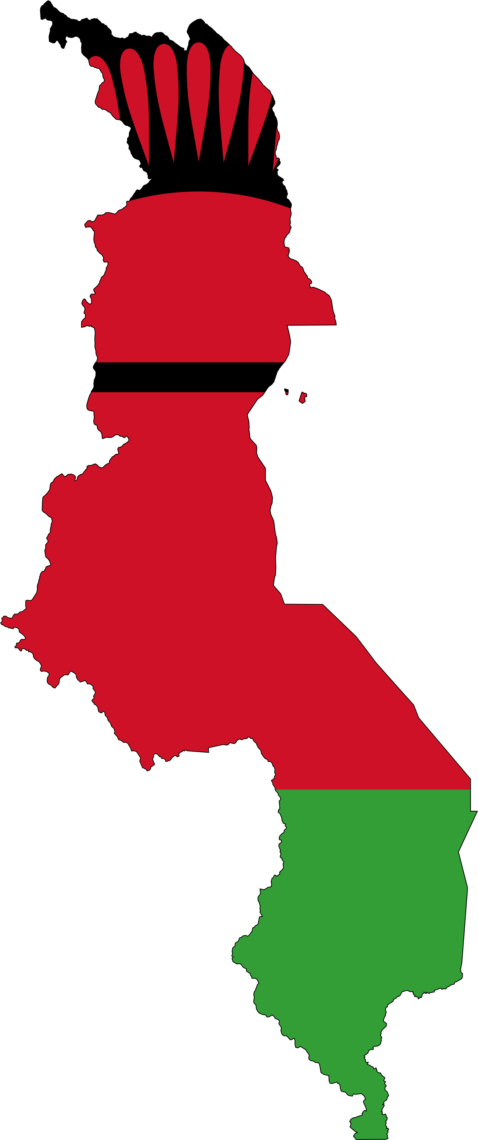 Pin By Shayla Huang On Africa <3 In 2018 - Malawi Flag Map (2048x4768), Png Download