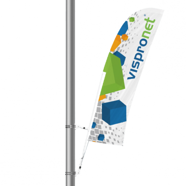 Blade Bowflag® Pole Banner Shown With Straight Edge - Vispronet Stain-resistant Round Table Throw W/ Full (385x385), Png Download