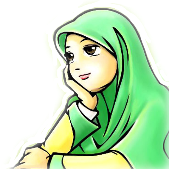 Wanita Muslimah Png 8 Image - Kartun Termenung (567x567), Png Download