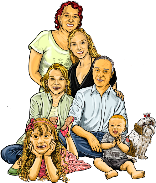Desenho-familia10 - Quadro De Familia Desenho (520x612), Png Download