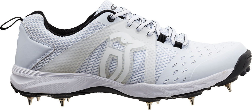 Pro 2000 Spike Shoe White Side - Cricket Spikes (1024x450), Png Download