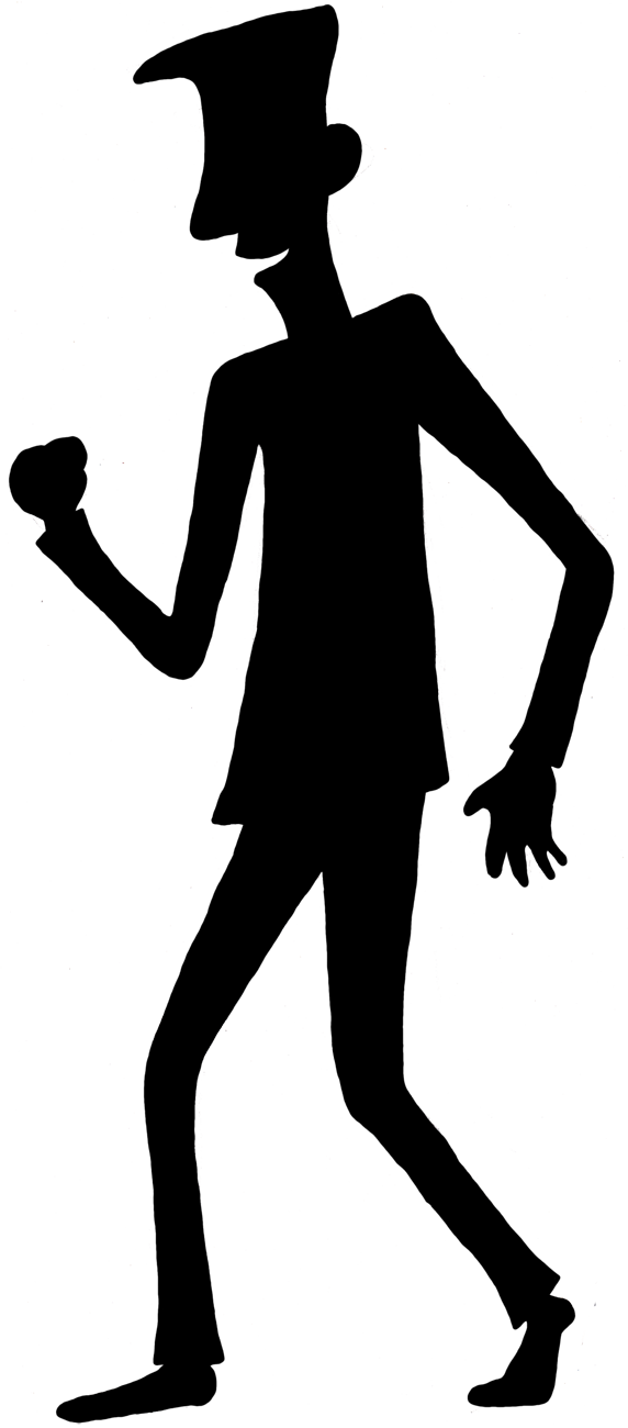 Person Clipart - Cartoon Shadow Of A Person (572x1300), Png Download