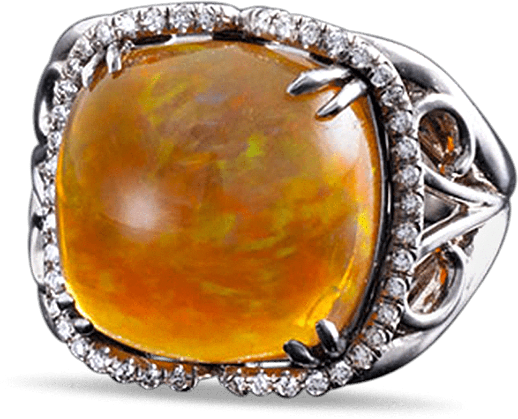 Ethiopian Opal And Diamond Ring, - Diamond (2500x2000), Png Download