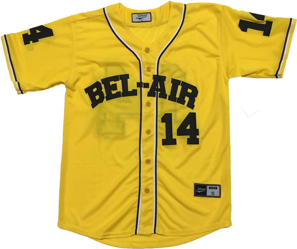 Yellow Fresh Prince Of Bel-air Will Smith - Fresh Prince Of Bel Air Baseball Jersey (500x500), Png Download