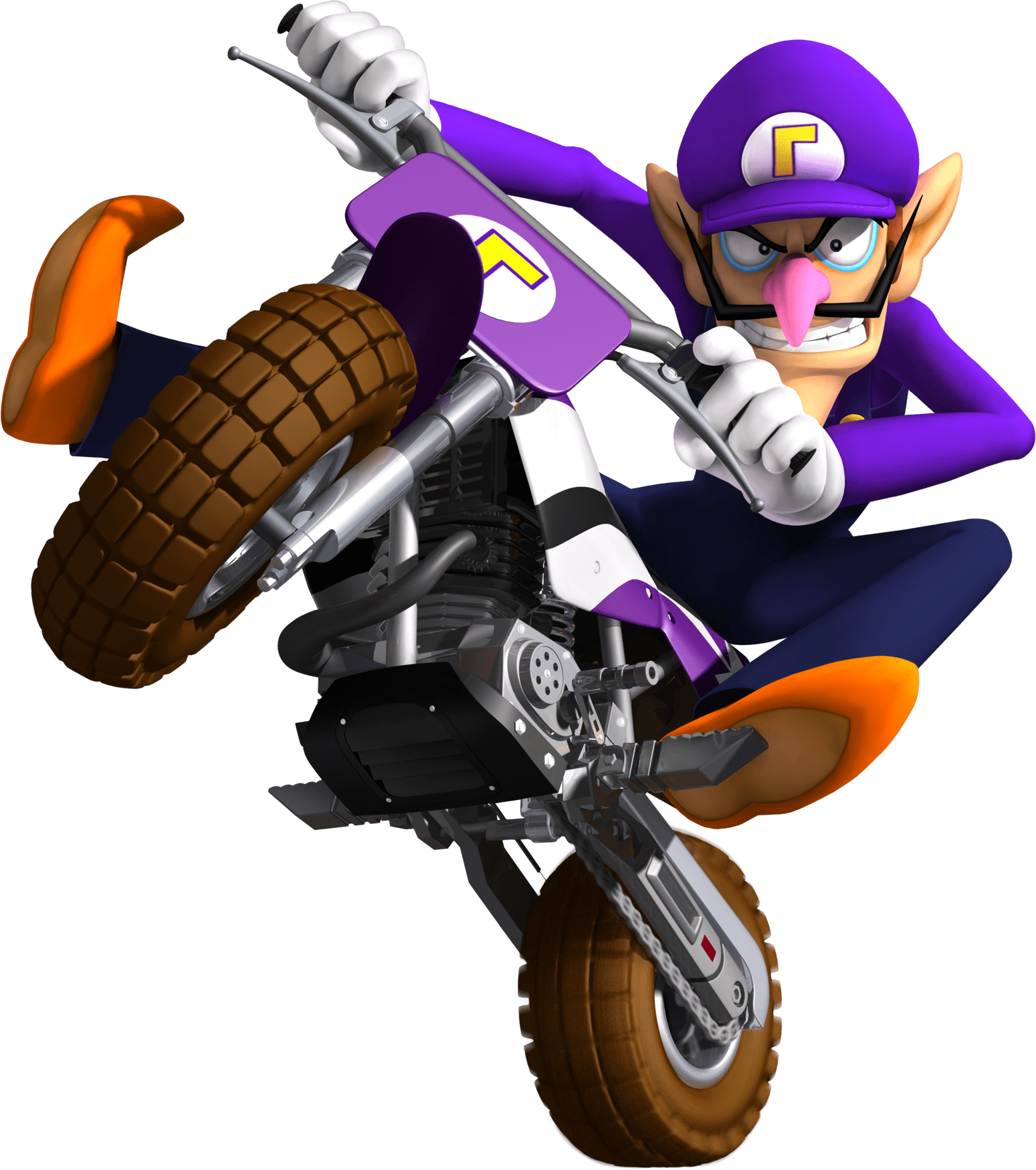 Mario Kart - Mario Kart Waluigi (425x480), Png Download