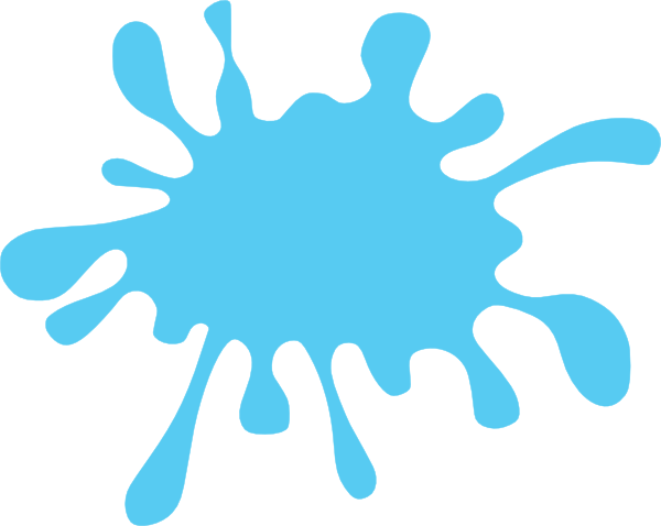 Blue Splat - Water Splash Clipart (600x478), Png Download