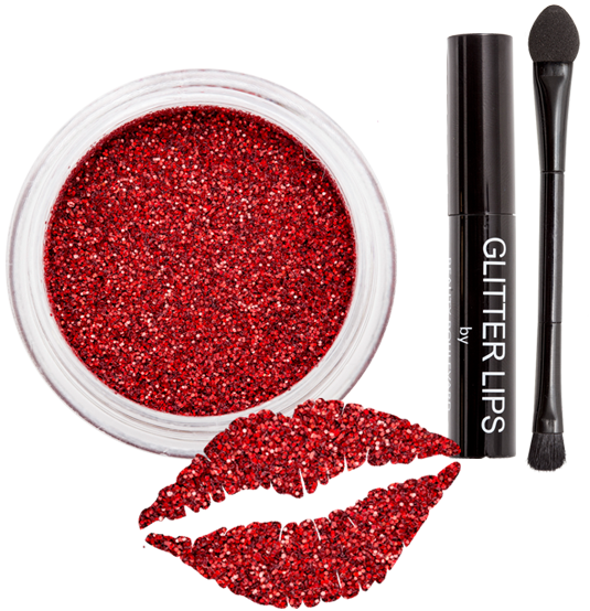 Glitter Lips Ruby Slippers Pot Beautymart Topshop Harvey (535x554), Png Download