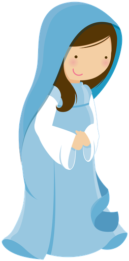 Santa Mãe De Deus, Rogais Por Nós Mais - Virgen Maria Niños (286x585), Png Download
