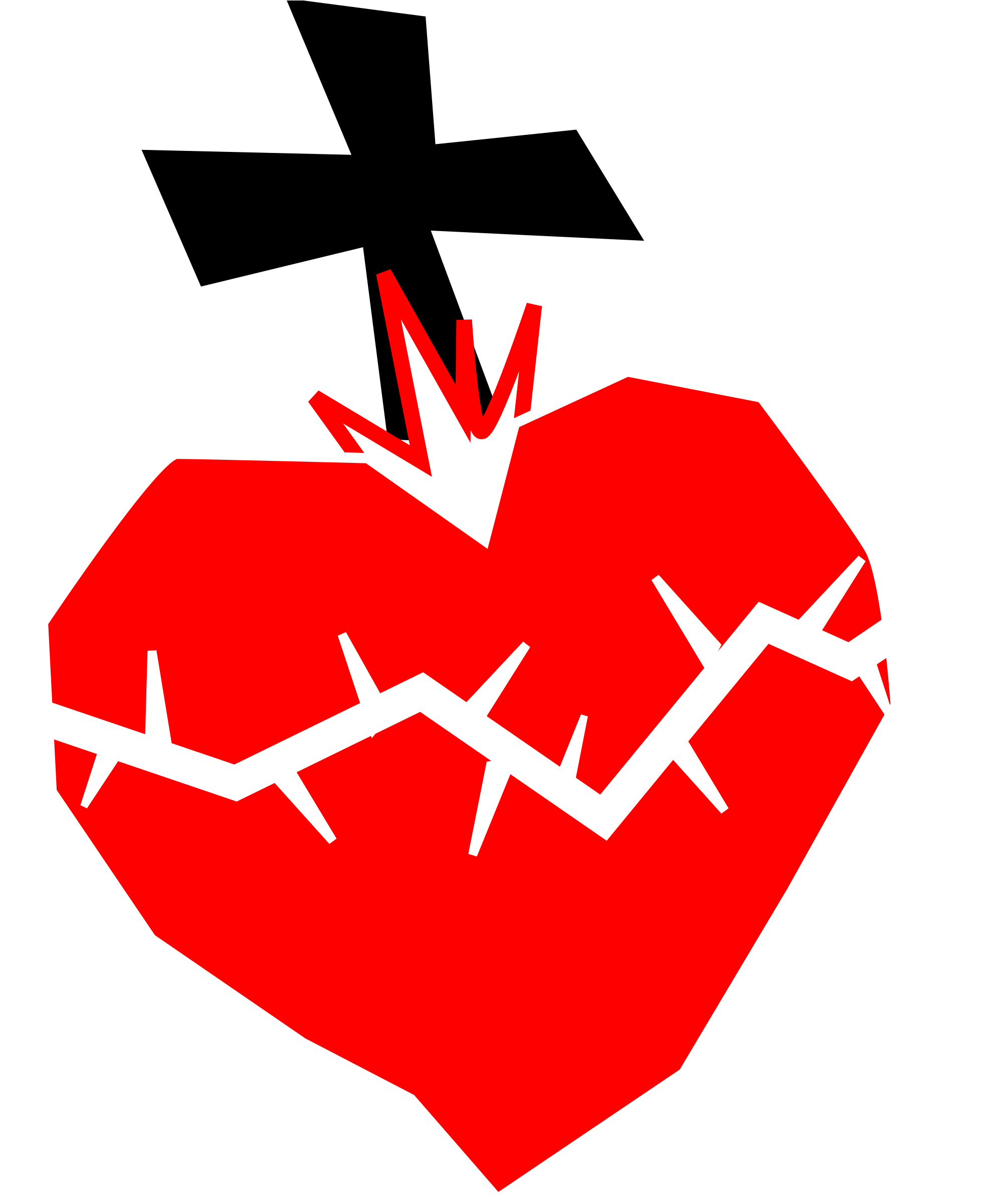 Big Image - Sacred Heart Clipart (1994x2400), Png Download