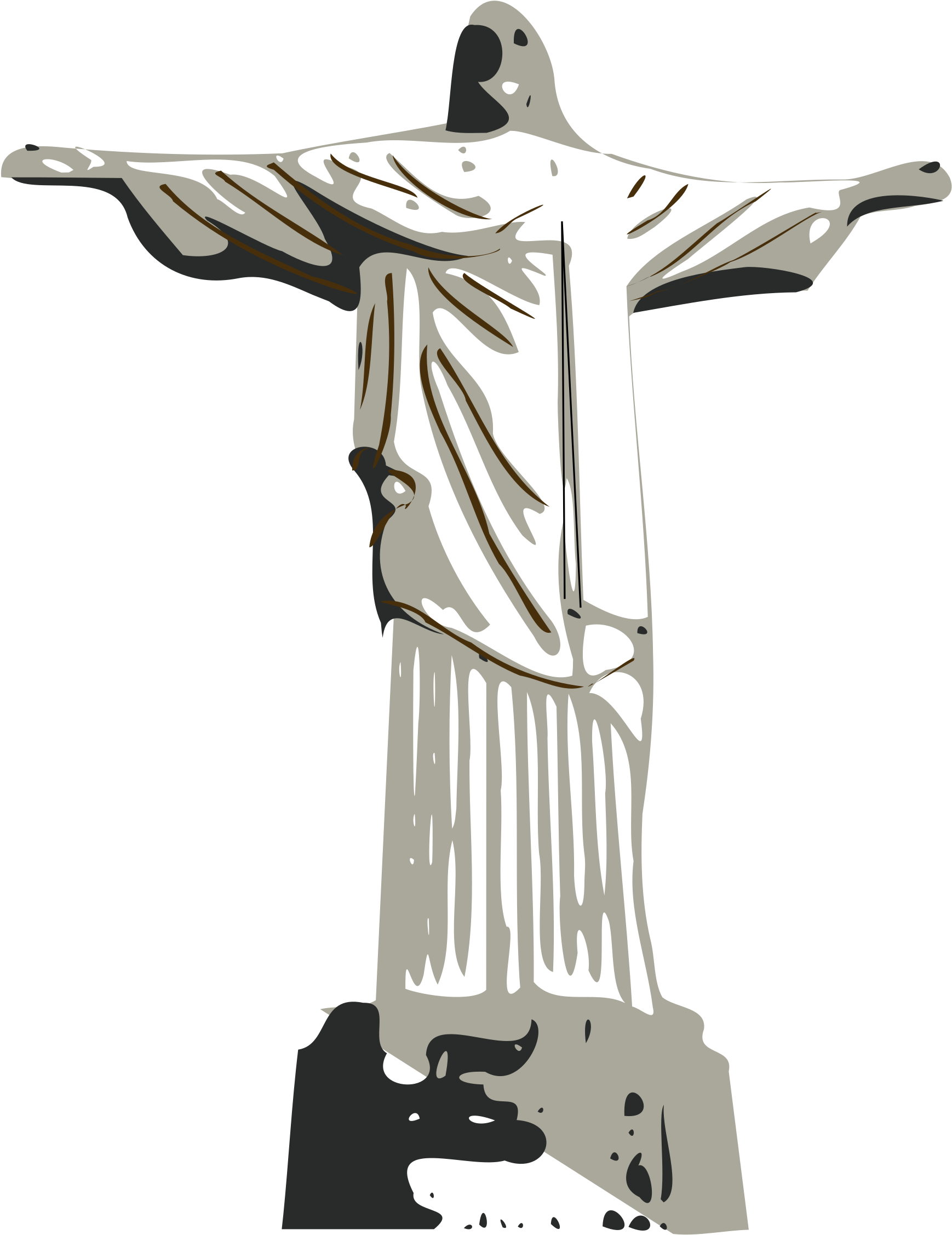 Christ Redeemer Statue Clipart - Christ The Redeemer Clipart (462x599), Png Download