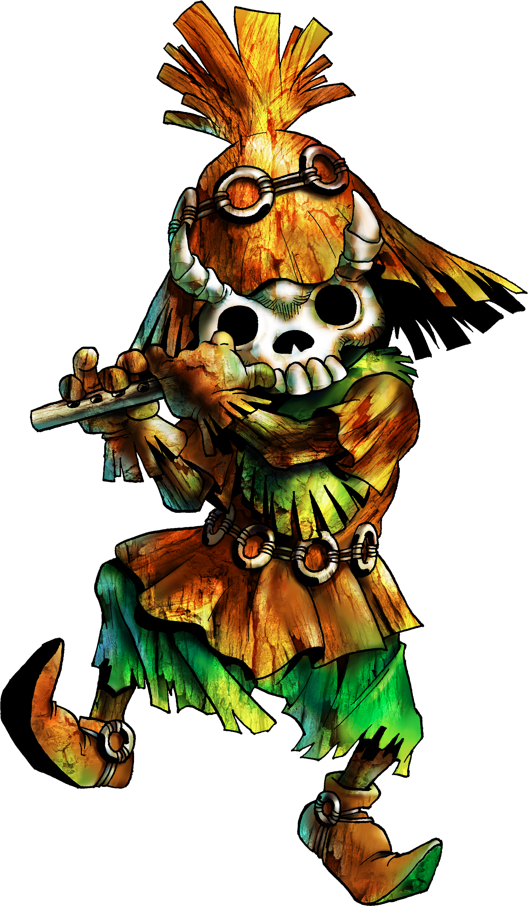Skull Kid Artwork 3d - Skull Kid (1367x2345), Png Download