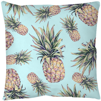 Pineapples On A Light Blue Background - Grrl Hawaiian Summer Pineapple 15" 15.6" Inch Laptop (400x400), Png Download