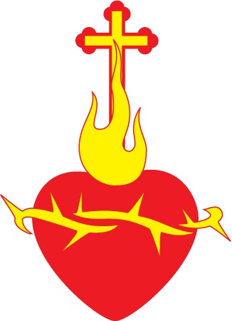 Update On Clip Art V - Sacred Heart (326x450), Png Download