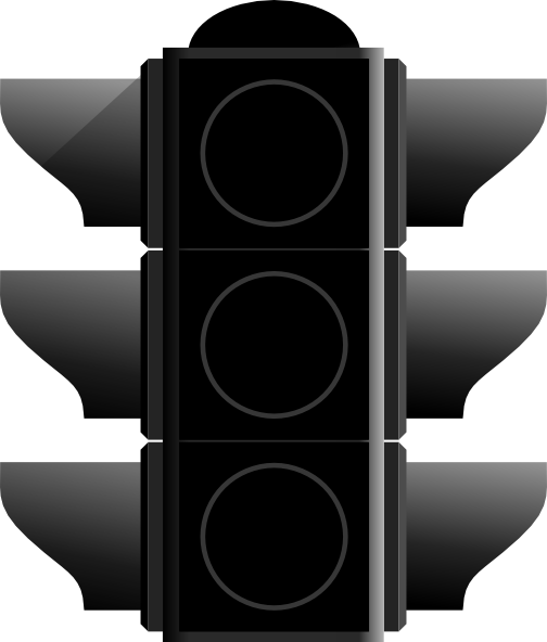 All Black Stoplight Svg Clip Arts 504 X 592 Px (504x592), Png Download