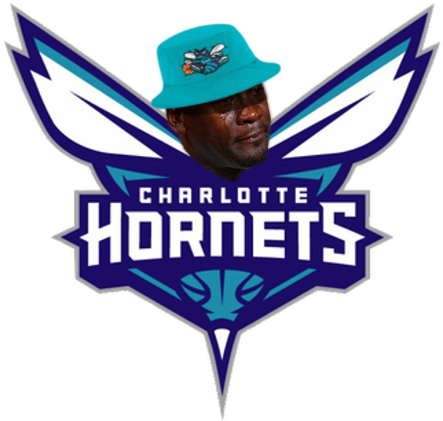 Charlotte Hornets Charlotte Hornets Spectrum Center - Charlotte Hornets Crying Jordan (640x614), Png Download