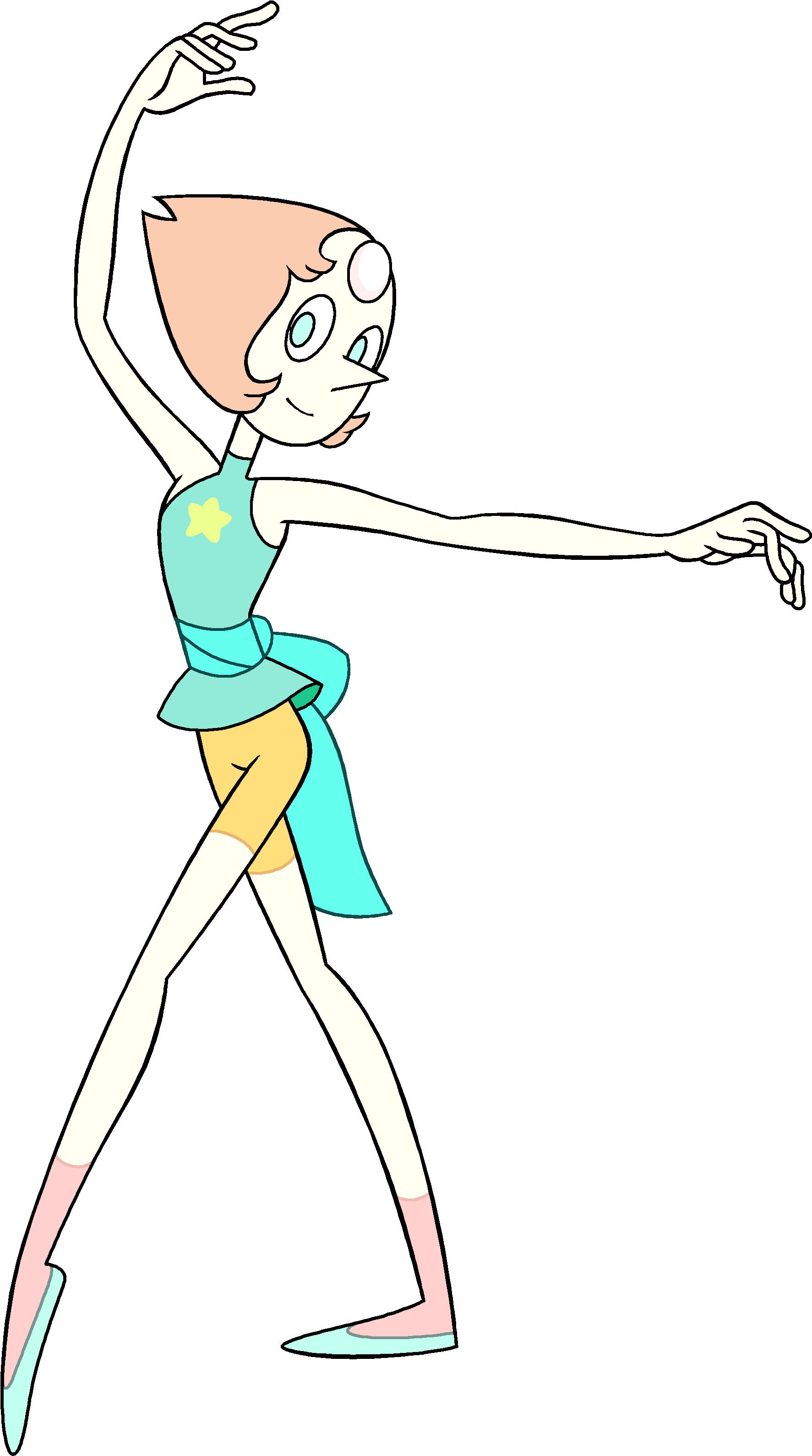 Pearl-current - Steven Universe Pearl Transparent (1900x3371), Png Download