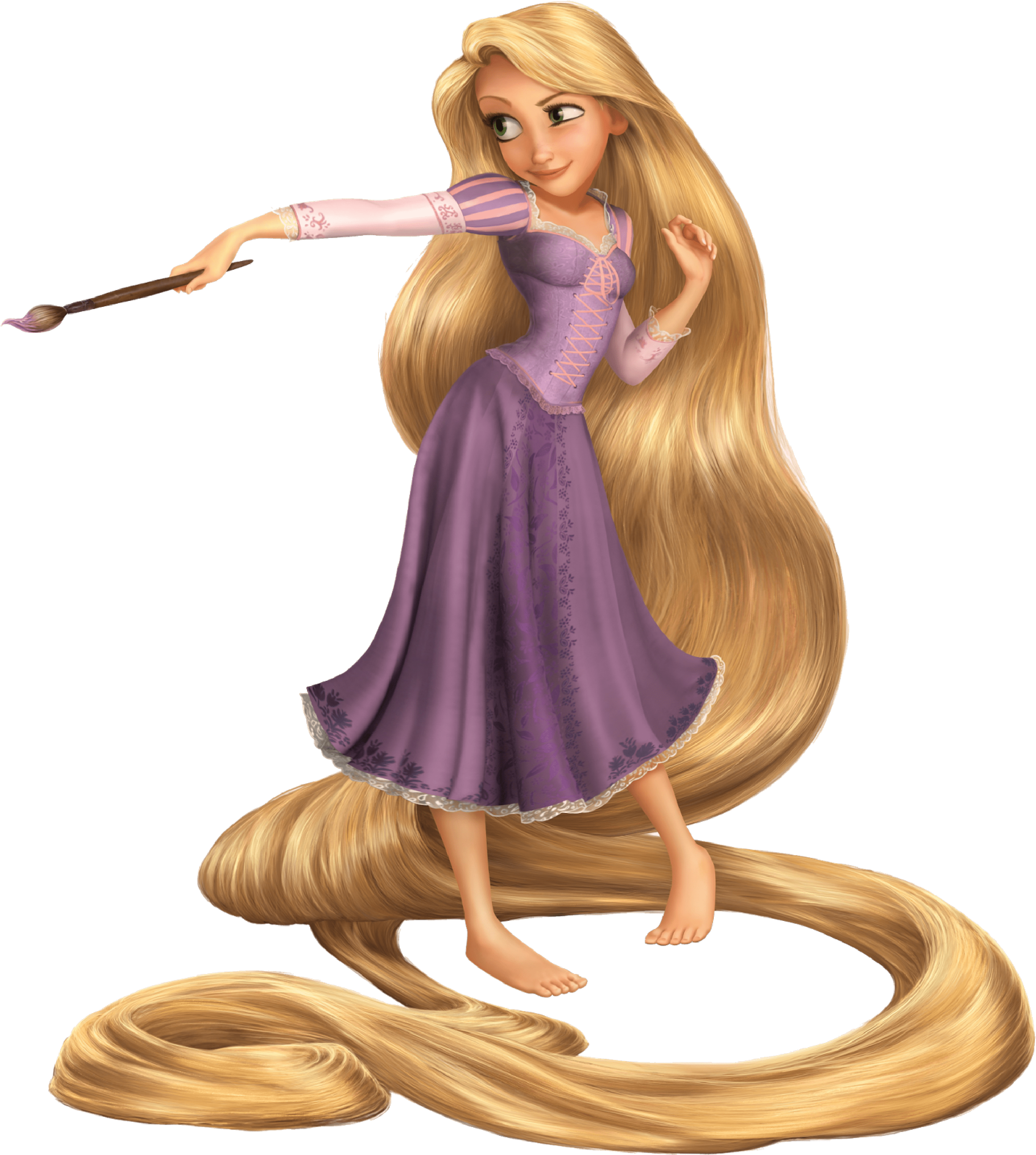 Rapunzel Transparent Png Graphic - Rapunzel With Transparent Background (3041x3343), Png Download