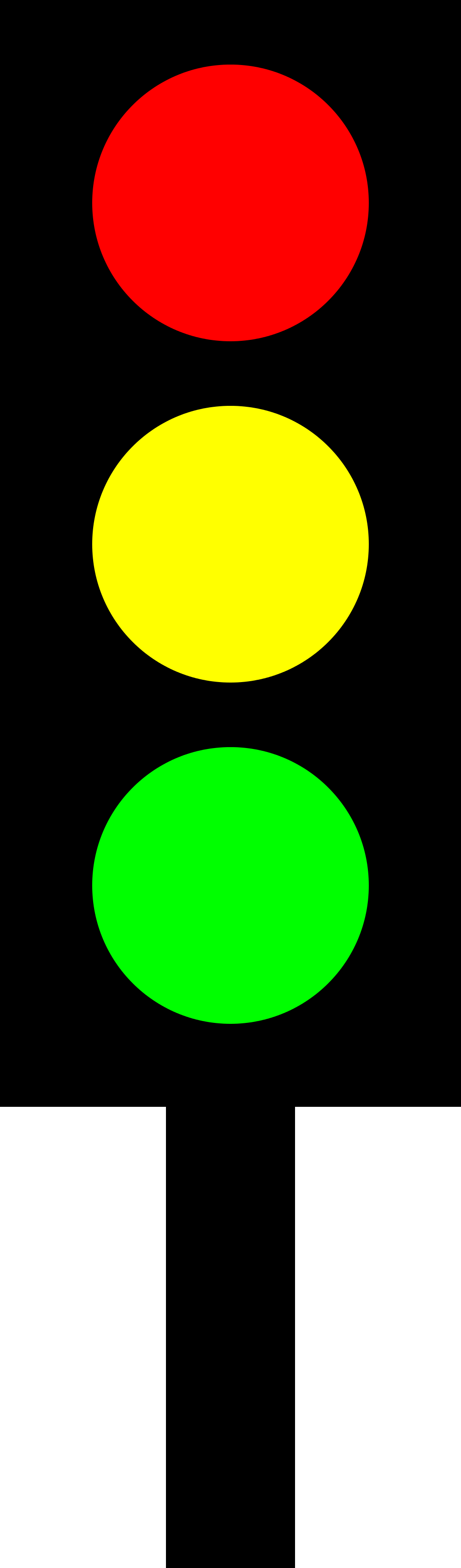 Open - Traffic Light Symbol Png (1000x3400), Png Download