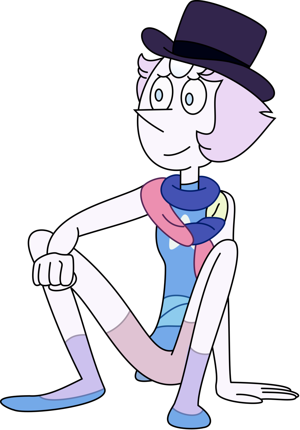 Top Hat Pearl By Craftyallie On Deviantart Image Download - Steven Universe Pearl With Hat (1024x1467), Png Download