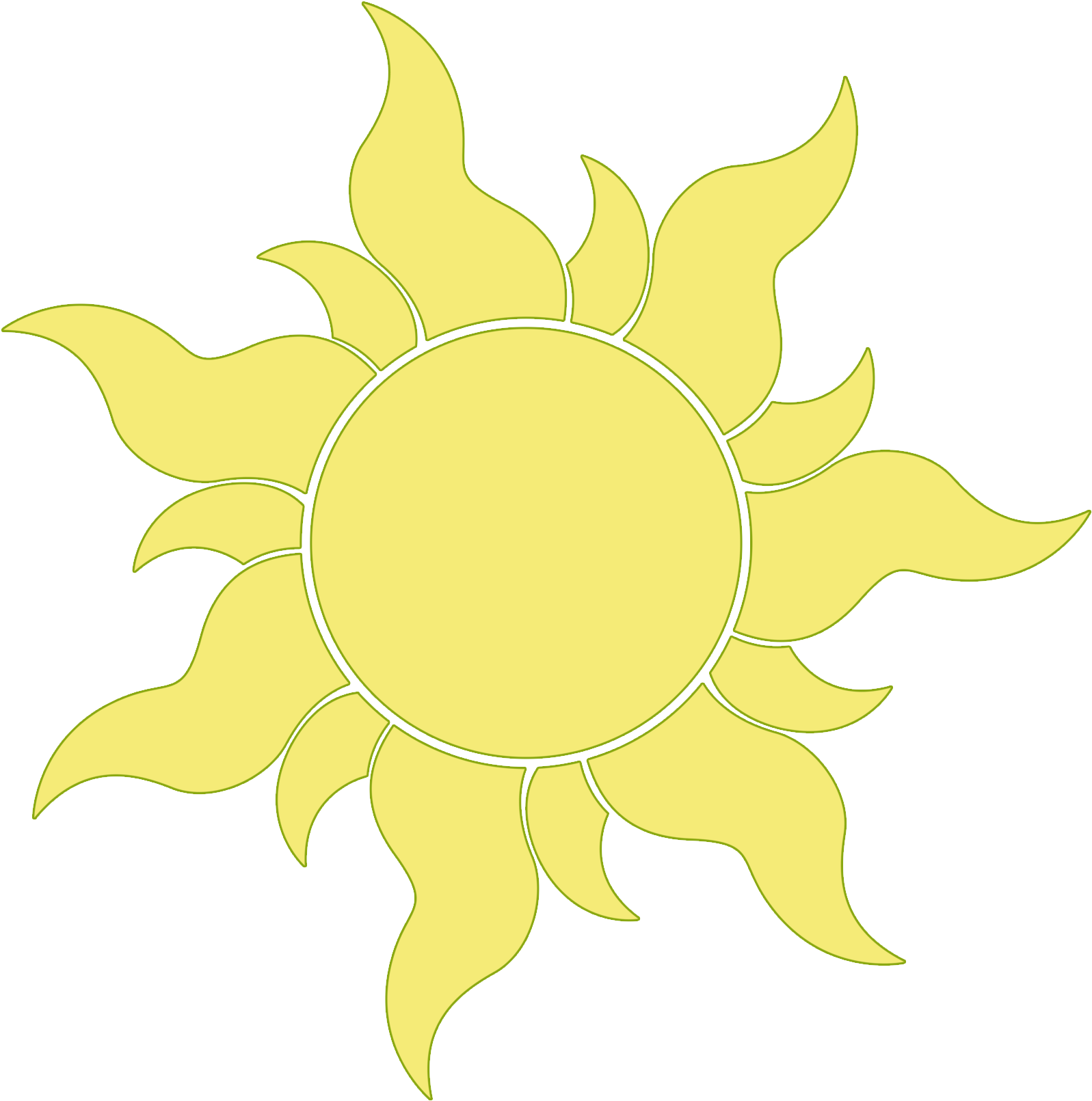 Sun Tangled Clipart - Tangled Sun (1600x1622), Png Download