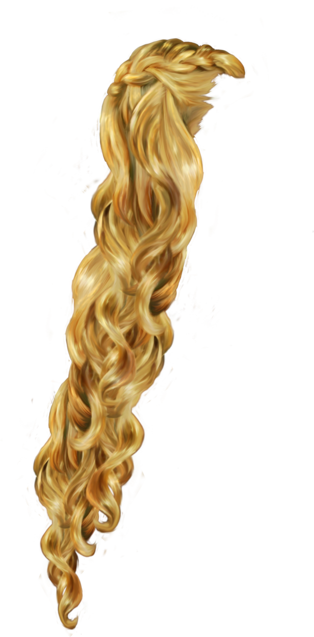 Sad Rapunzel Inside Castle Stock Vector - Rapunzel Hair Png (628x1273), Png Download