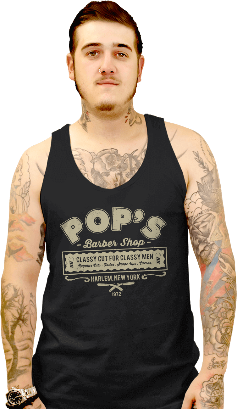 Harlem's Barber Shop - Crew Neck (900x1322), Png Download