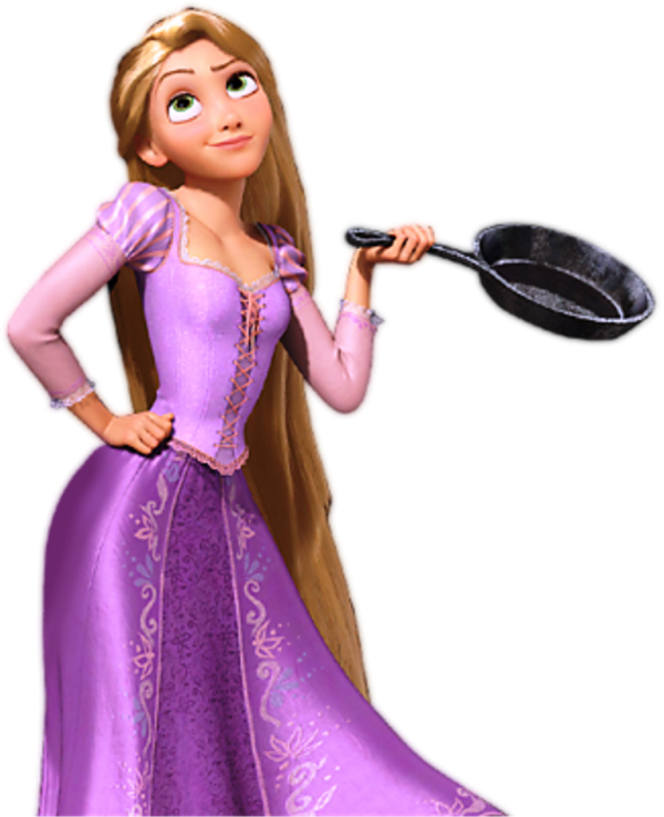 Rapunzel With Pan-wwe387 - Rapunzel Png (600x738), Png Download