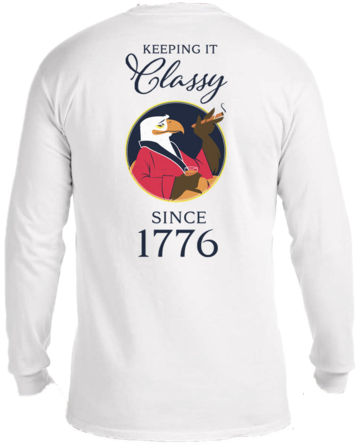 Keeping It Classy Since 1776 Comfort Colors Longsleeve - T-shirt (480x480), Png Download