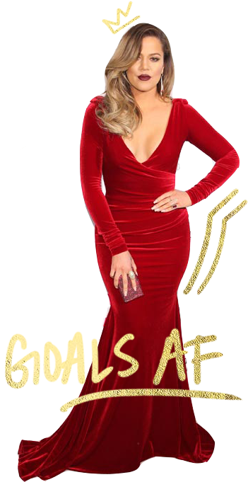 And To The Lady In Red, Khloe Is Giving Us Life - احدث اطلالات كلوي كارداشيان (480x700), Png Download