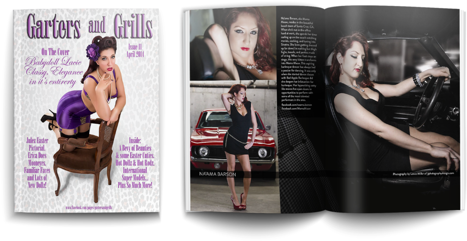 Garters And Grills Magazine April 2014 Render2 - Magazine (1000x514), Png Download