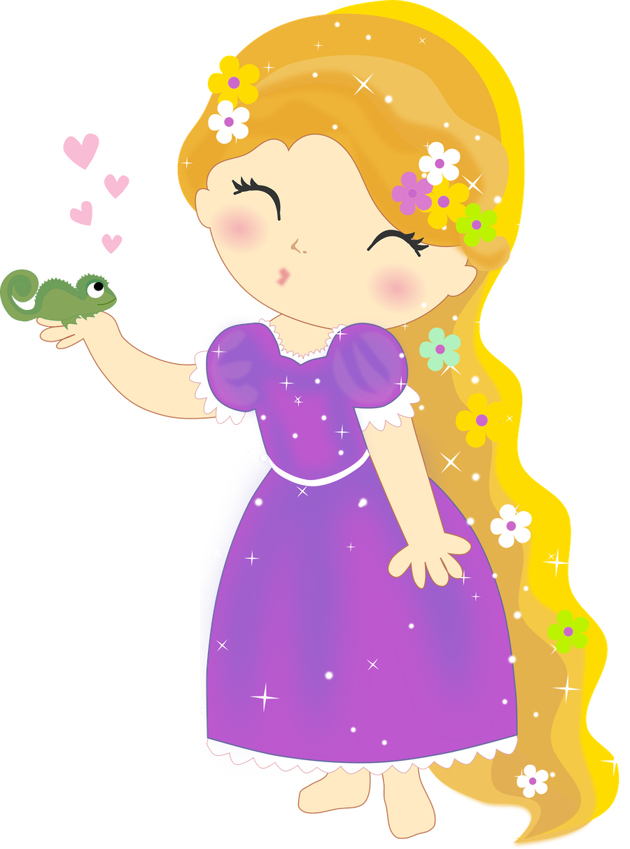 Rapunzel Clipart Little - Cute Clipart Rapunzel (900x1213), Png Download