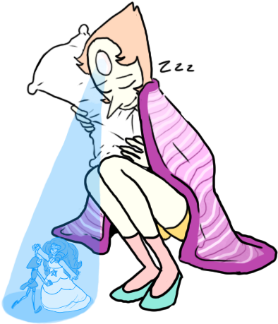 Sweet Dreams - Steven Universe Pearl Sleep (397x479), Png Download