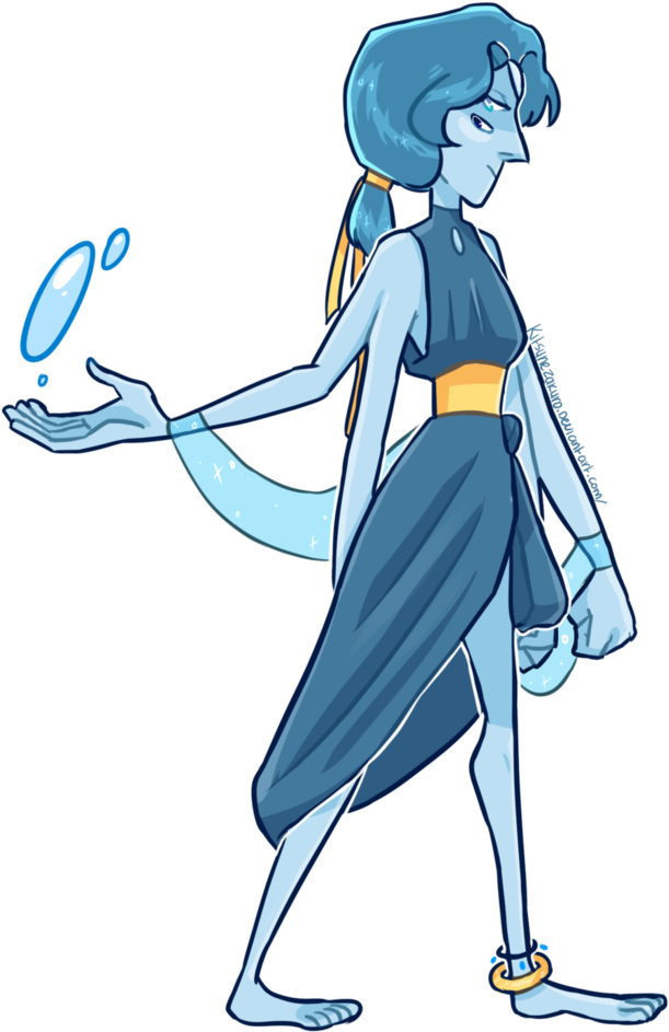 Pearl Lapis Lazuli = Aquamarine Steven Universe Fan - Steven Universe Kitsune Zakuro Fusions (696x1149), Png Download