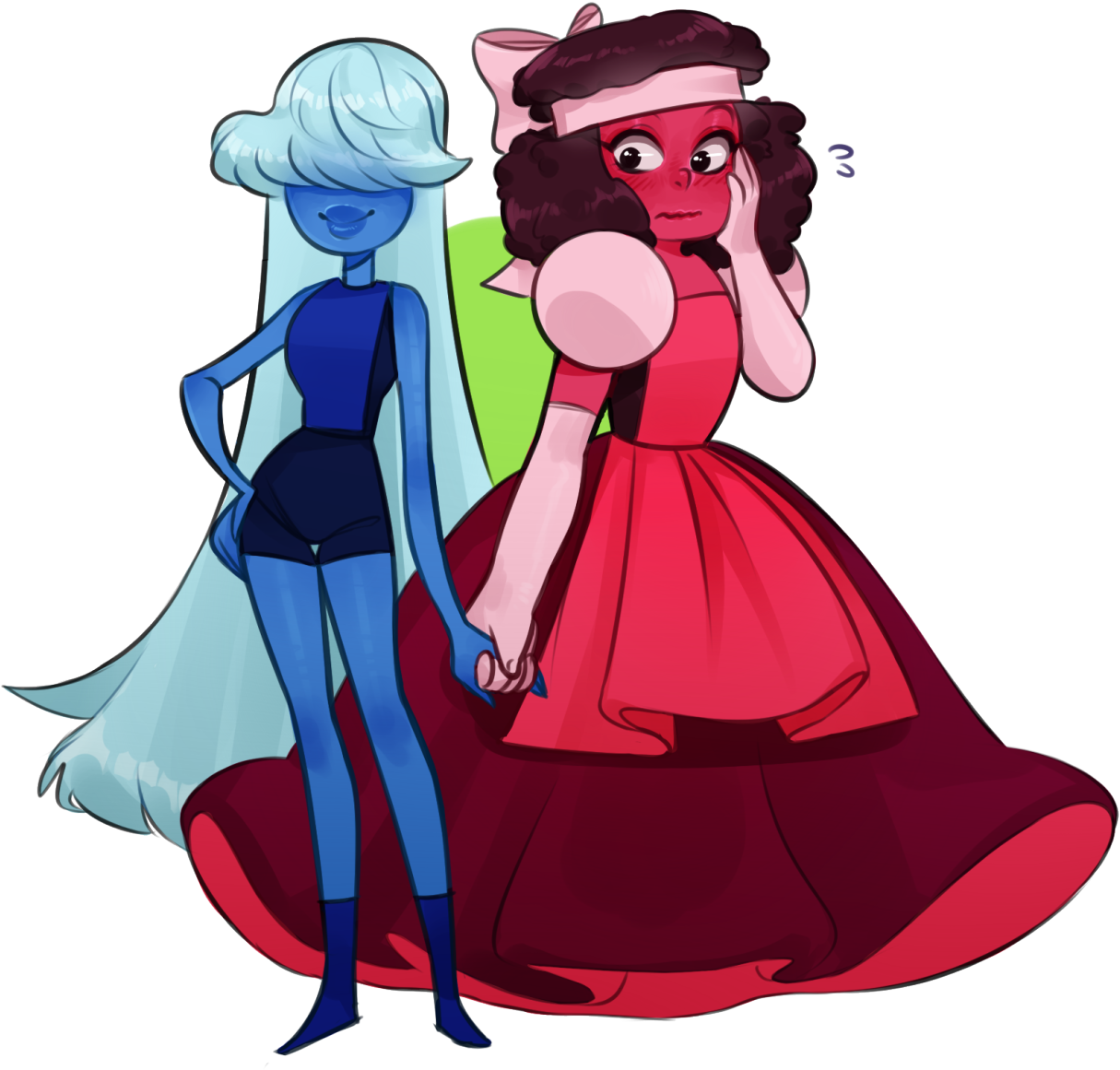 231 Images About ✨ Steven Universe ✨ On We Heart It - Steven Universe Ruby And Sapphire Au (1280x1182), Png Download