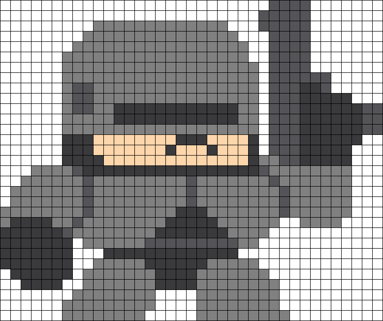 Robocop Perler Bead Pattern / Bead Sprite - Drawing (778x652), Png Download