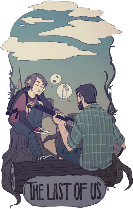 My Art Ellie Joel Videogames Naughty Dog The Last Of - Ellie Last Of Us Art (500x750), Png Download
